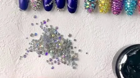 Kingswick Strass-Nagelkunst-Dekoration, Ss12, Ss20, Ab-Farbe, Kristall, flache Rückseite, nicht Hotfix, 3D-Glitzer-Strass